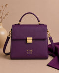 Wine Bags Royal Purple Structured Handbag