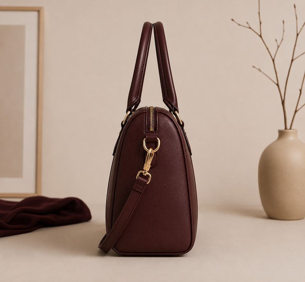 Wine Bags Travel Satchel – Burgundy