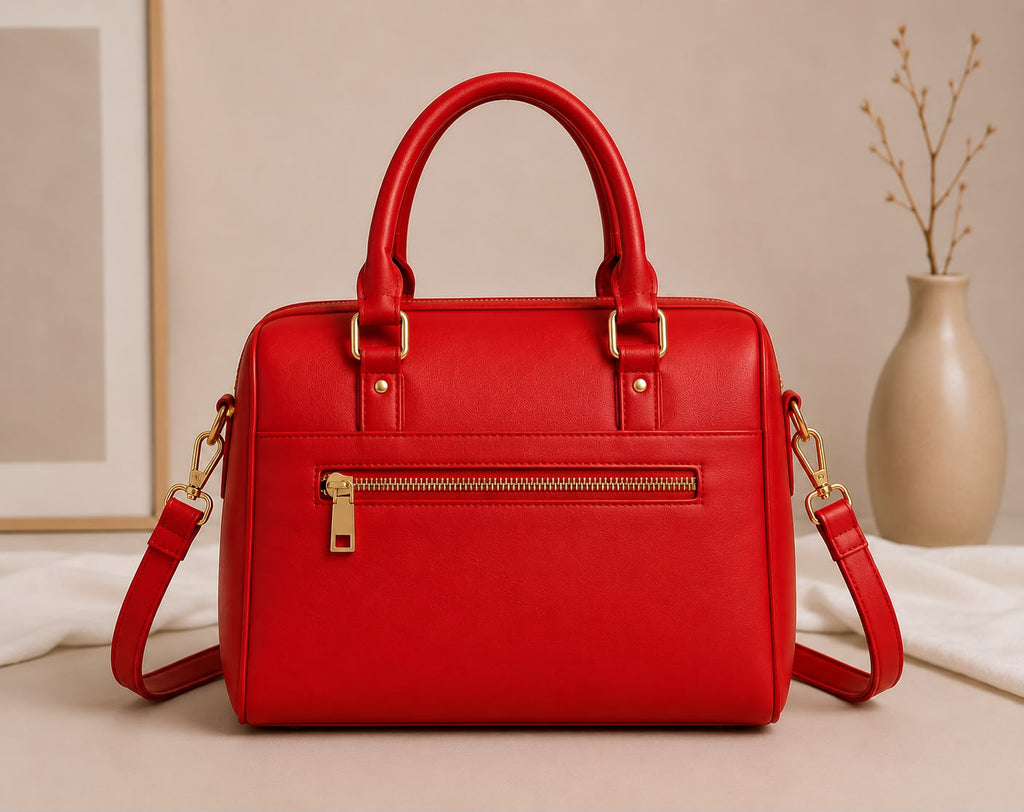 Wine Bags Travel Satchel – Scarlet Red