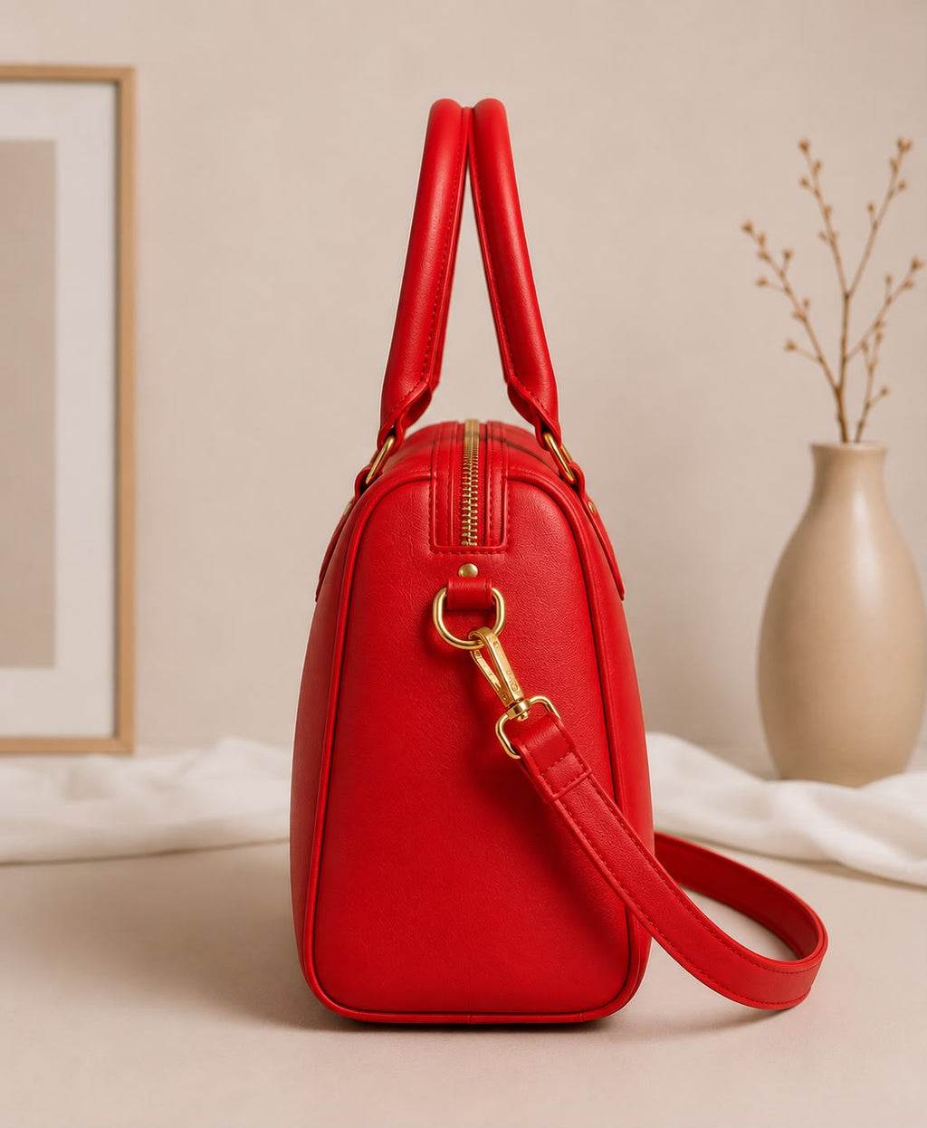 Wine Bags Travel Satchel – Scarlet Red