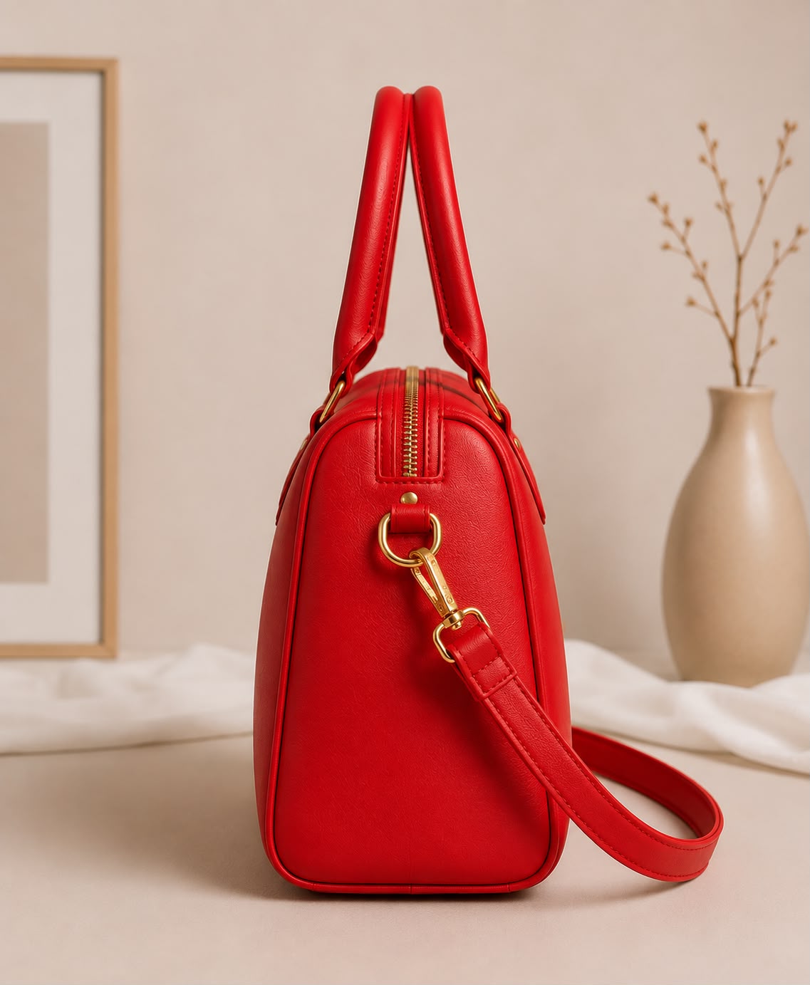 Wine Bags Travel Satchel – Scarlet Red