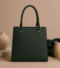 Élan Structured Tote – Forest Green